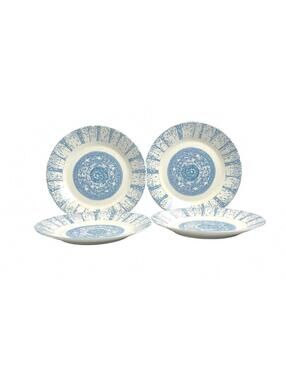Royal Ironstone Acapulco Blue Salad Plates Set of 4